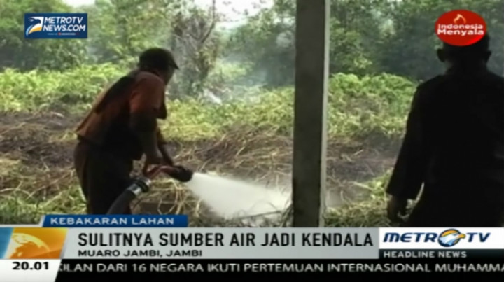 Kebakaran Lahan di Muaro Jambi Sulit Dipadamkan