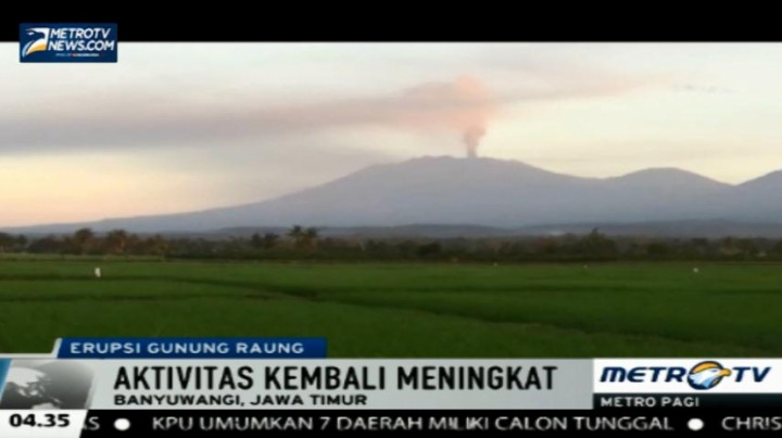 Aktivitas Gunung Raung Meningkat