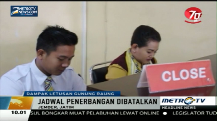 Gunung Raung Meletus, Bandara Notohadinegoro Kembali Ditutup 