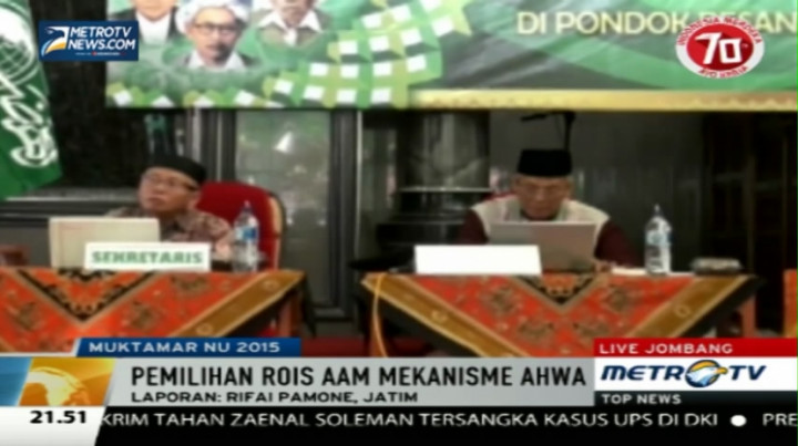  Akhirnya NU Pilih Rais Aam dengan Sistem Ahwa 