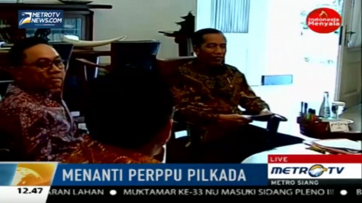 Jokowi Bahas Perppu Pilkada di Istana Bogor