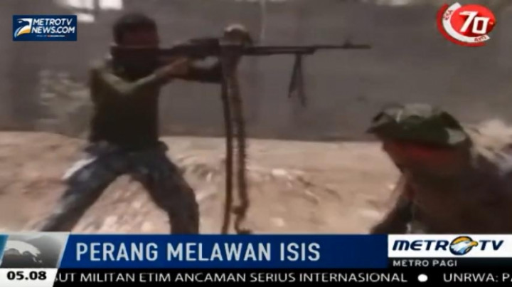 Bentrok Polisi Irak dan Kelompok Militan ISIS di Timur Ramadi