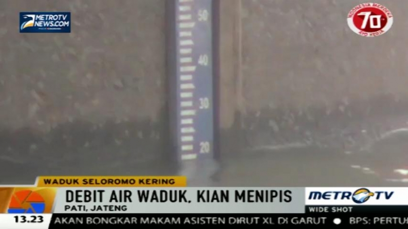 Kekeringan, Debit Air Waduk Seloromo Menipis