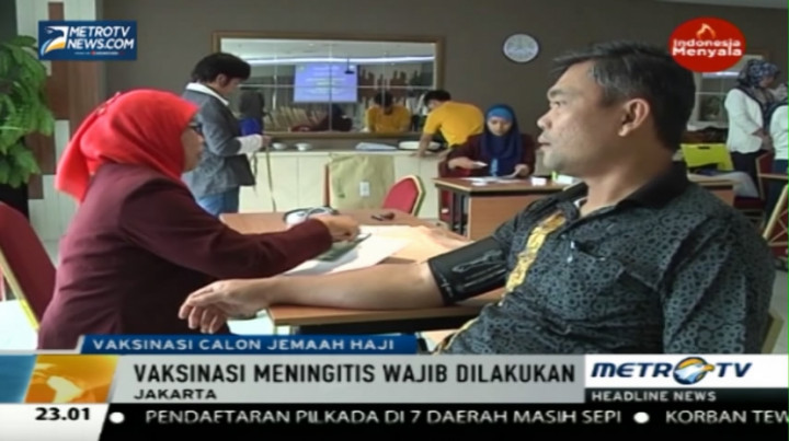  Calon Jemaah Haji di Jakarta Jalani Vaksinasi Meningitis 