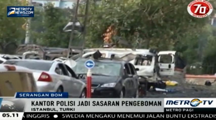 Sebuah bom Meledak di Depan Kantor Polisi Istanbul