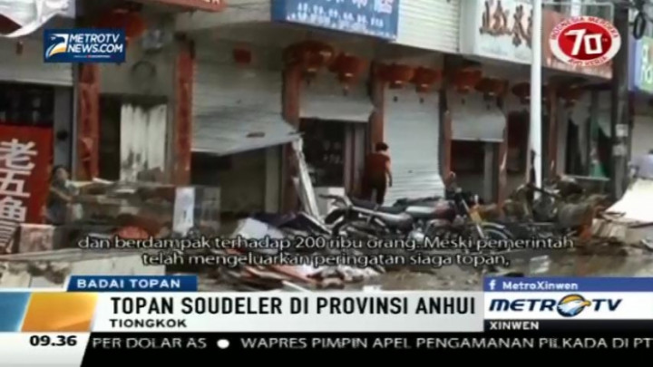 Diterjang Topan Soudelor, Sejumlah Infrastruktur di Tiongkok Rusak