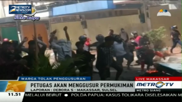 Tolak Penggusuran, Bentrok Warga Terjadi Karena Salah Paham