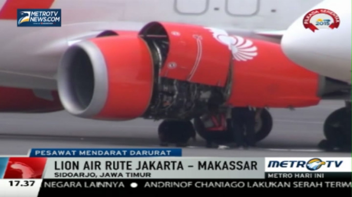  Pesawat Lion Air Mendarat Darurat di Bandara Juanda