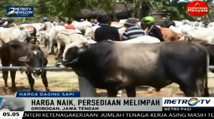 Stok Daging Sapi Banyak, Harga Daging Sapi di Grobogan Tetap Naik