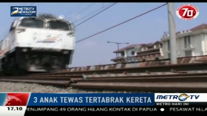  Asyik Bermain di Rel, Tiga Anak Tewas Tertabrak Kereta 