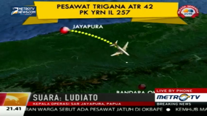  Kepala SAR Jayapura: Lokasi Jatuhnya Trigana Air Sulit Dijangkau 