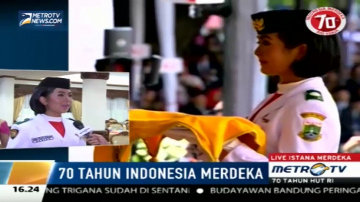  Cerita Maria Felicia Gunawan Jadi Pembawa Baki Bendera Pusaka  