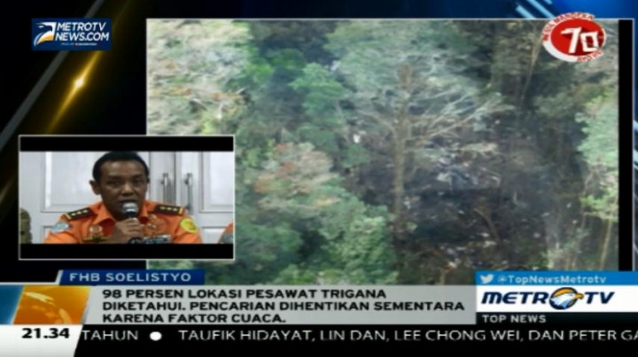  Cuaca Buruk, Evakuasi Pesawat Trigana Air Dihentikan Sementara