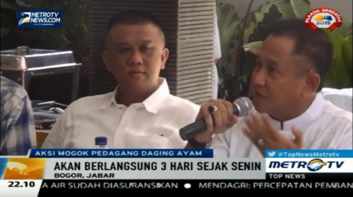  Pedagang, Pemotong, dan Peternak Ayam di Bogor Mogok Tiga Hari