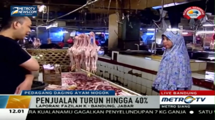 Harga Naik, Penjualan Daging Ayam Turun 40%