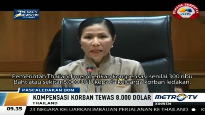 Pemerintah Thailand Berikan Kompensasi pada Korban Ledakan