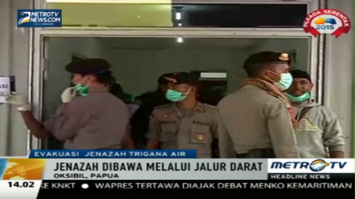 10 Jenazah Korban Trigana Air Tiba di Oksibil