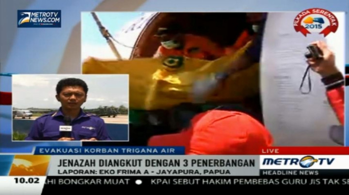 25 Jenazah Korban Trigana Air Tiba di Bandara Sentani