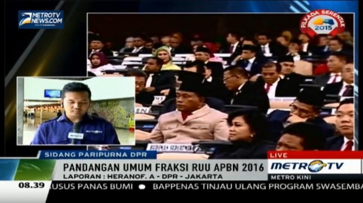 Rapat Paripurna, DPR Bahas RAPBN 2016