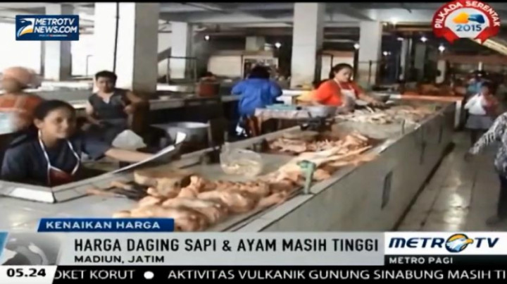 Harga Daging Ayam dan Sapi di Madiun Masih Tinggi
