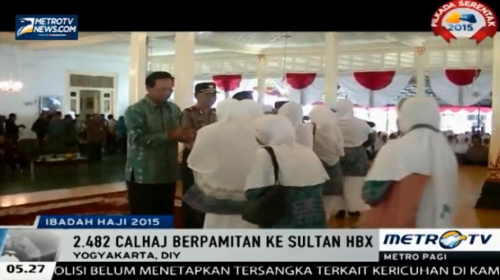 Jemaah Calon Haji Yogyakarta Berpamitan dengan Gubernur