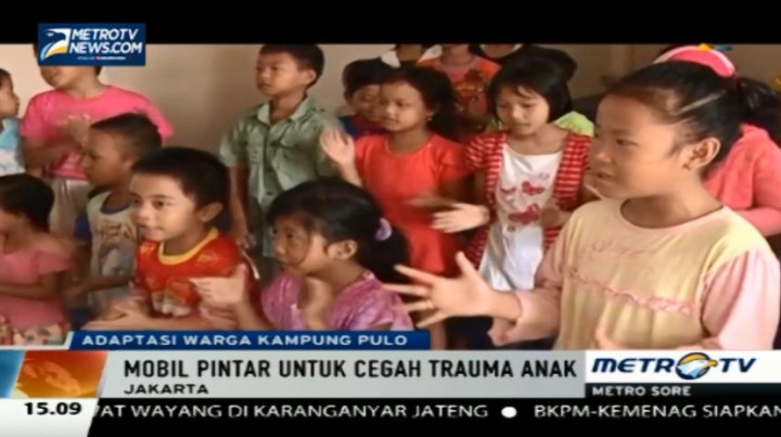 Mobil Pintar Hibur Anak-anak Kampung Pulo di Rusunawa Jatinegara