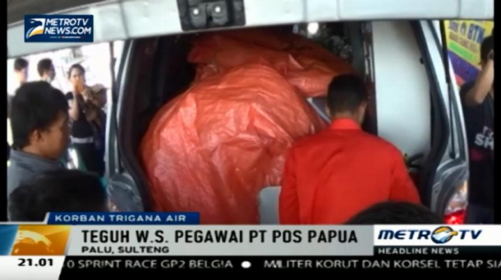 Jenazah Pegawai Pos Korban Trigana Air Tiba di Palu