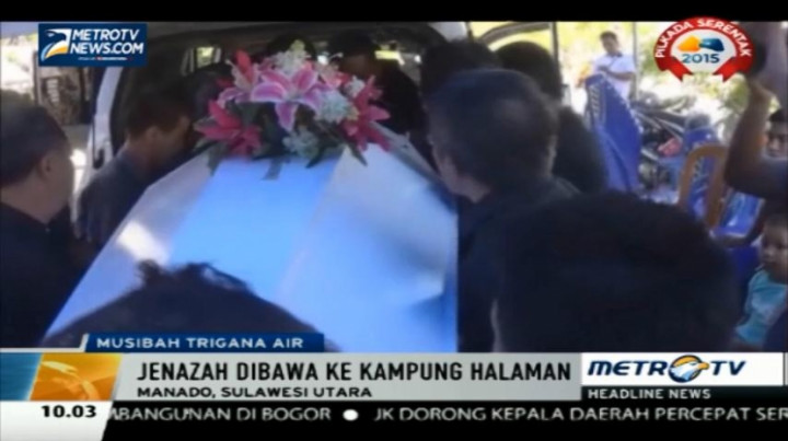 Jenazah Oscar Korban Trigana Diberangkatkan ke Sitaro