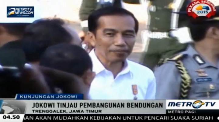 Jokowi Tinjau Pembangunan Bendungan Tugu di Trenggalek