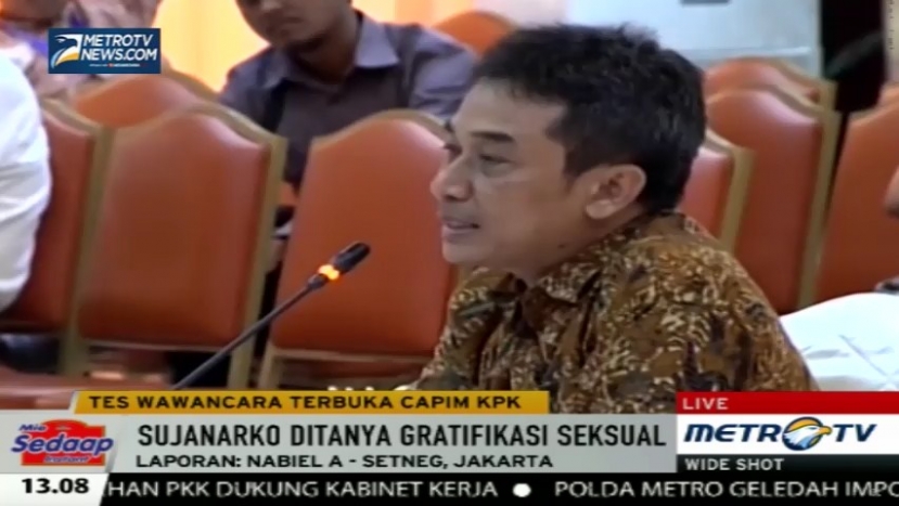 Wawancara Capim KPK, Sujanarko Ditanya Gratifikasi Seksual