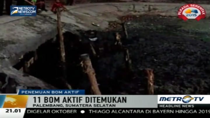 11 Bom Mortir Aktif Ditemukan di Palembang
