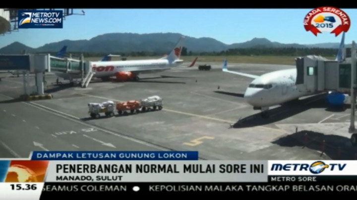 Gunung Lokon Erupsi, 9 Jadwal Penerbangan di Manado Ditunda 