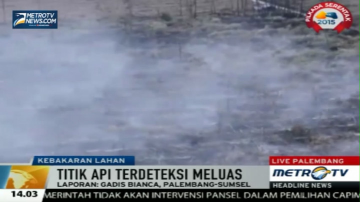  Kebakaran Lahan di Sumsel Meluas