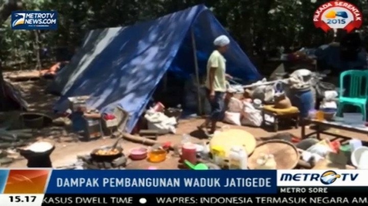 Waduk Jatigede Ditenggelamkan, Warga Terpaksa Tinggal di Tenda