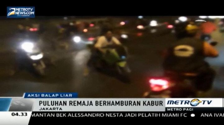 Aksi Balap Liar di Kawasan Cipinang Dibubarkan Polisi