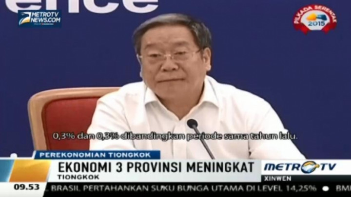 Perekonomian Tiga Provinsi di Tiongkok Meningkat 