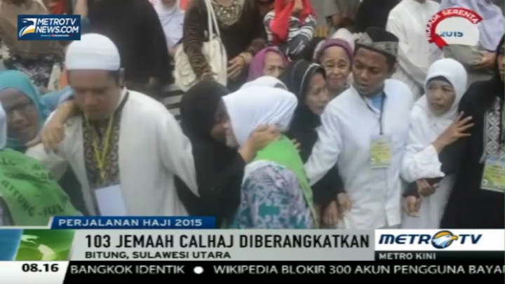   Tangis Keluarga Iringi Keberangkatan 103 Calon Haji asal Bitung