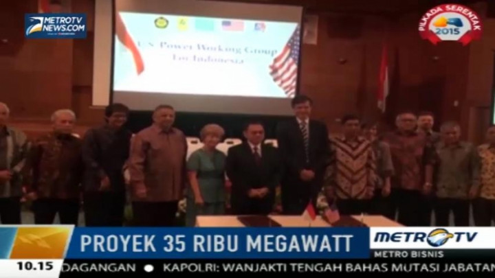 Pemerintah Gandeng AS dalam Proyek Listrik 35 Ribu MW