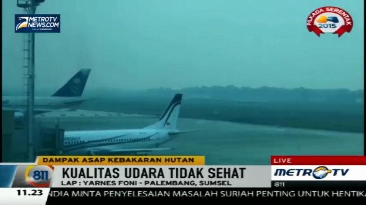 Kabut Asap Ganggu Jadwal Penerbangan di Palembang