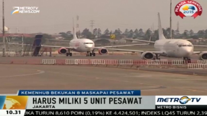 Kemenhub Bekukan Izin Delapan Maskapai Pesawat
