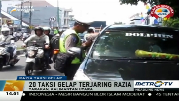 20 Taksi Gelap Terjaring Razia di Tarakan