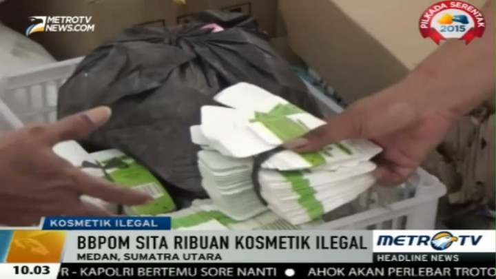 BPOM Medan Gerebek Pabrik Kosmetik Ilegal