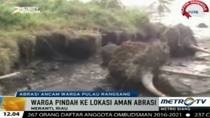 Abrasi Pantai Ancam Kehidupan Warga Pulau Rangsang