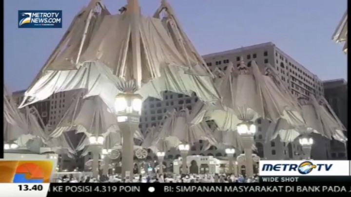 250 Payung Raksasa di Masjid Nabawi Mampu Menyerap Panas