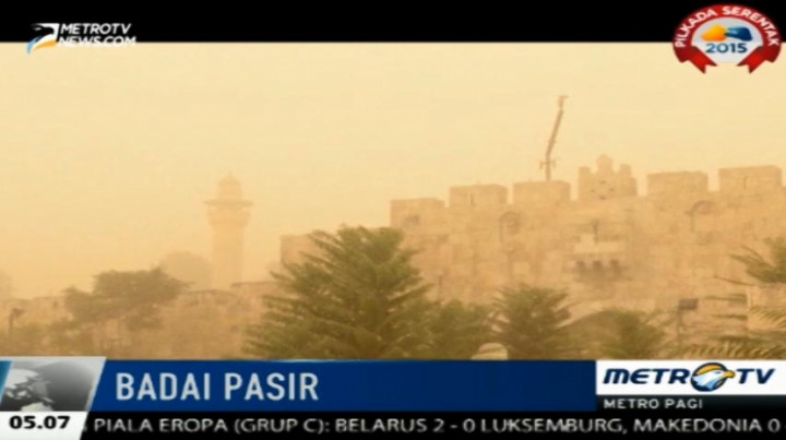 Badai Pasir Melanda Israel dan Gaza