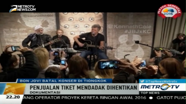 Bon Jovi Batal Konser di Tiongkok, Pembelian Tiket Dihentikan