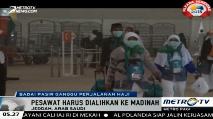 Badai Pasir Ganggu Jadwal Kedatangan Jemaan Calon Haji