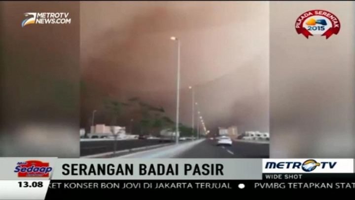 Video Amatir Serangan Badai Pasir di Yordania