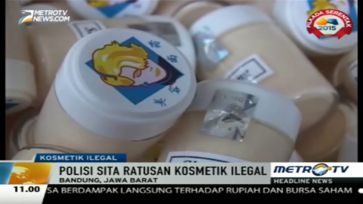 Polisi Ungkap Pembuatan & Peredaran Kosmetik Ilegal di Bandung