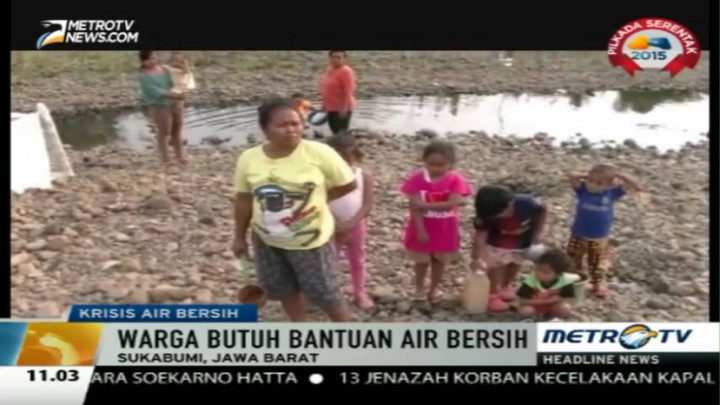 Sumber Air Mengering, Warga Sukabumi Konsumsi Air Rembesan Sungai